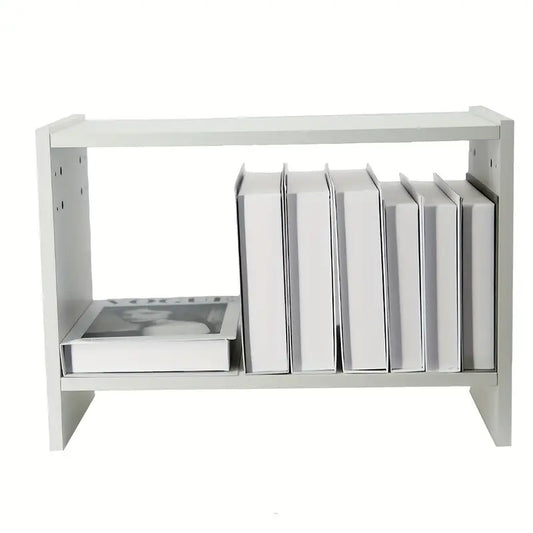 Modern Wood Desk Bookshelf - Office Desk Storage Rack-1